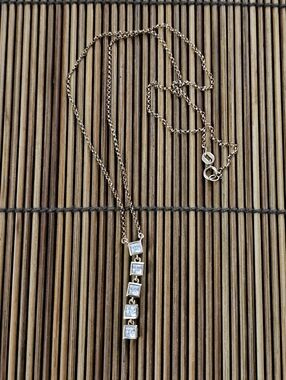 14k Glass Yellow Gold Necklace (Vintage)